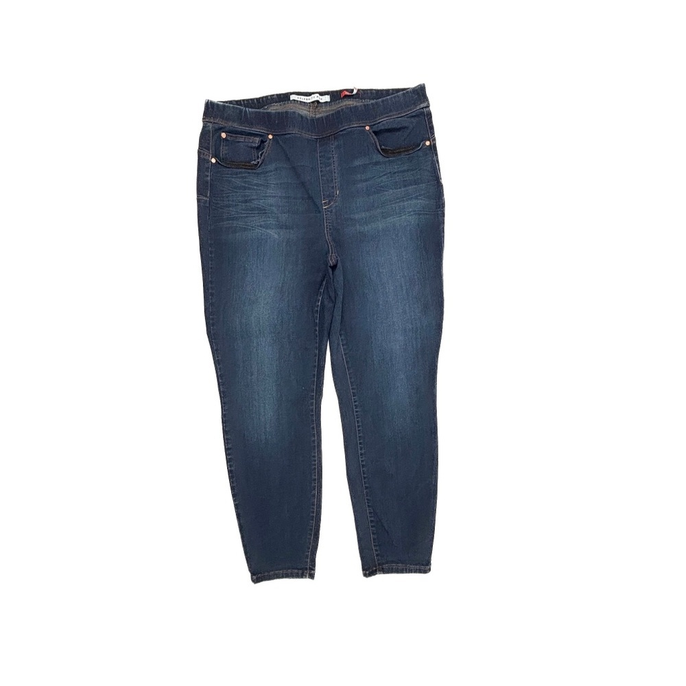 Celebrity Pink The Deb Pull On jegging Women's size 16 Dark Blue Denim Jeans